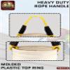 Graintex CB2216 Utility Canvas Bucket Leather Bottom 16" X 10" Rope Handle view 4