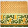 Ambesonne Art Nouveau Shower Curtain, Fresco Ornament Geometric Pattern with Exotic Daffodil Floral Border, Cloth Fabric Bathroom Decor Set with Hooks, 69" W x 84" L, Orange Yellow Green view 2