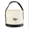Graintex CB2112 Utility Canvas Bucket Leather Bottom 15" X 10" Rip-Stop Canvas Webbing Handle view 1