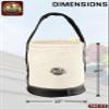 Graintex CB2112 Utility Canvas Bucket Leather Bottom 15" X 10" Rip-Stop Canvas Webbing Handle view 3
