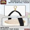 Graintex CB2113 Utility Canvas Bucket Leather Bottom W/Swivel Snap Hook 15" X 10" Rip-Stop Canvas Webbing Handle view 4