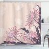 Ambesonne Art Nouveau Shower Curtain, Chrysanthemum Petals Romantic Old Fashioned Pastel Botany Petals, Cloth Fabric Bathroom Decor Set with Hooks, 69" W x 84" L, Eggplant Pale Pink Beige view 1
