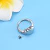 Oinsi Size (6,7,8,9) Inlay Zircon Band Ring Engravable Stainless Steel Heart Cremation Ring Jewelry For Ashes (8#) view 3