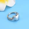 Oinsi Size (6,7,8,9) Inlay Zircon Band Ring Engravable Stainless Steel Heart Cremation Ring Jewelry For Ashes (6#) view 2