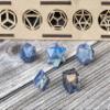 Crocon Sodalite 5Pcs Platonic Solids Crystal Geometry Set, Platonic Solids Sacred Geometric Stones for Meditation Reiki Balancing Healing Chakra Stone Cleansing Spiritual Good Luck (1520 mm) view 3