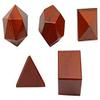Crocon Red Jasper 5Pcs Platonic Solids Crystal Geometry Set, Platonic Solids Sacred Geometric Stones for Meditation Reiki Balancing Healing Chakra Stone Cleansing Spiritual Good Luck (1520 mm) view 3