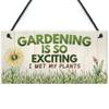 RED OCEAN Gardening So Exciting Funny Novelty Hanging Sign Plaque Friendship Gift Gardening Sign view 1