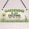 RED OCEAN Gardening So Exciting Funny Novelty Hanging Sign Plaque Friendship Gift Gardening Sign view 3