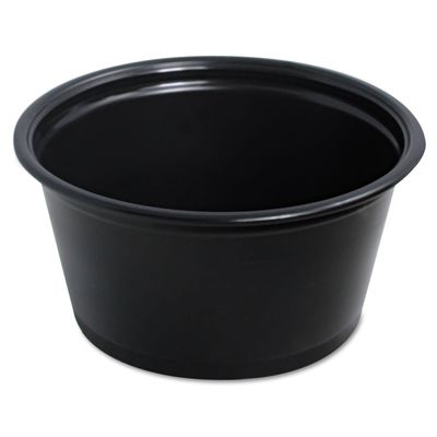 Solo Dcc200Pcblk Conex Complements Plastic Portion Cup 2 Oz. Black 125/Bag 20 Bags/Carton