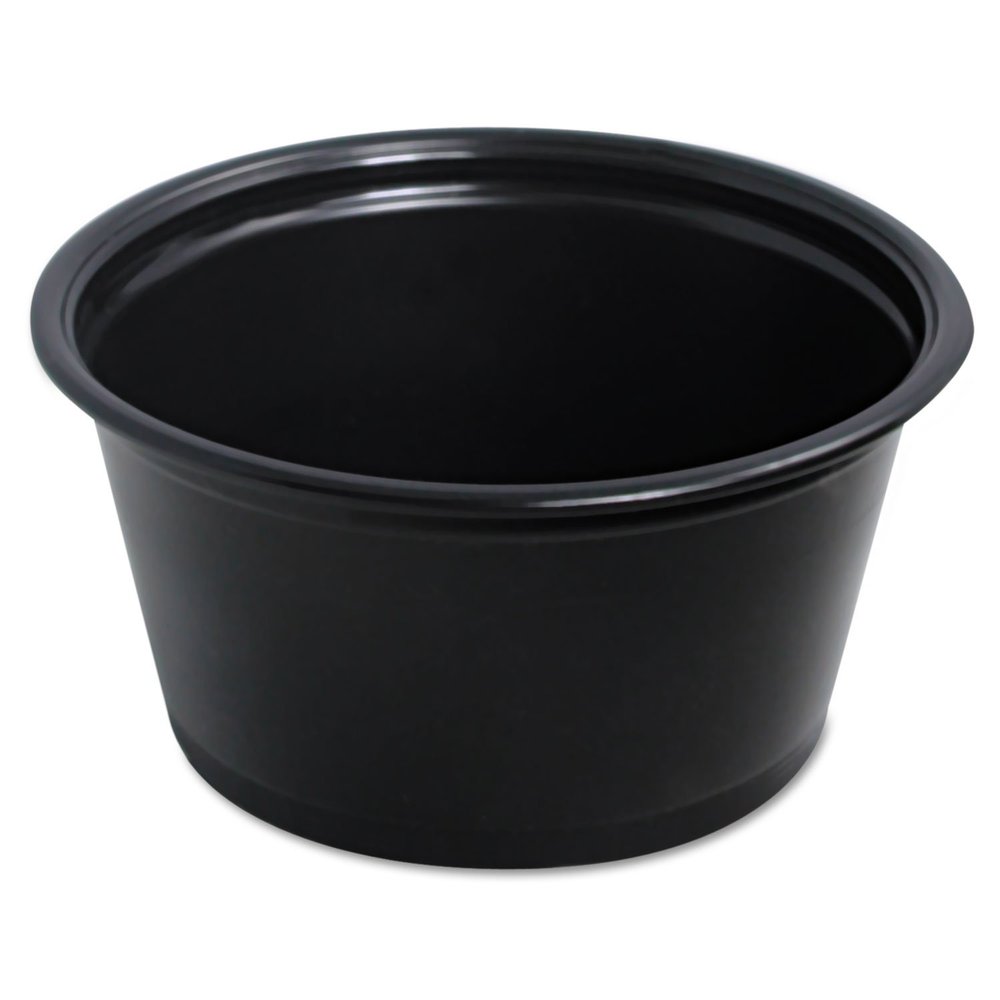 Solo Dcc200Pcblk Conex Complements Plastic Portion Cup 2 Oz. Black 125/Bag 20 Bags/Carton