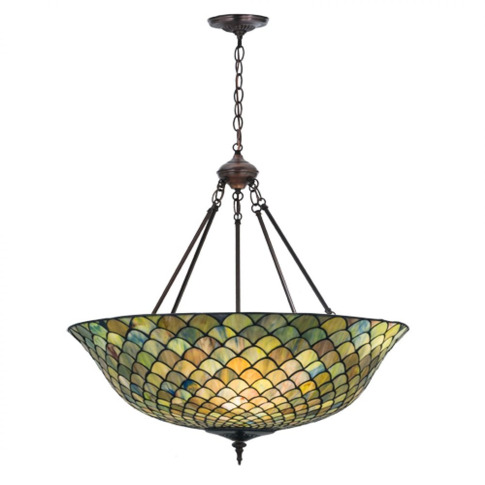 StarSun Depot 24" W Tiffany Fishscale Inverted Pendant