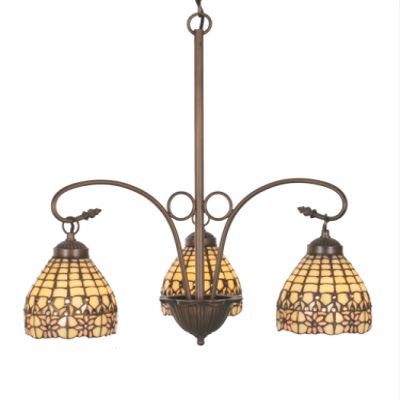 StarSun Depot 21" W Victorian Flourish 3 LT Chandelier Dry