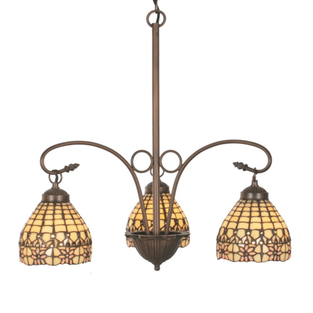 StarSun Depot 21" W Victorian Flourish 3 LT Chandelier Dry