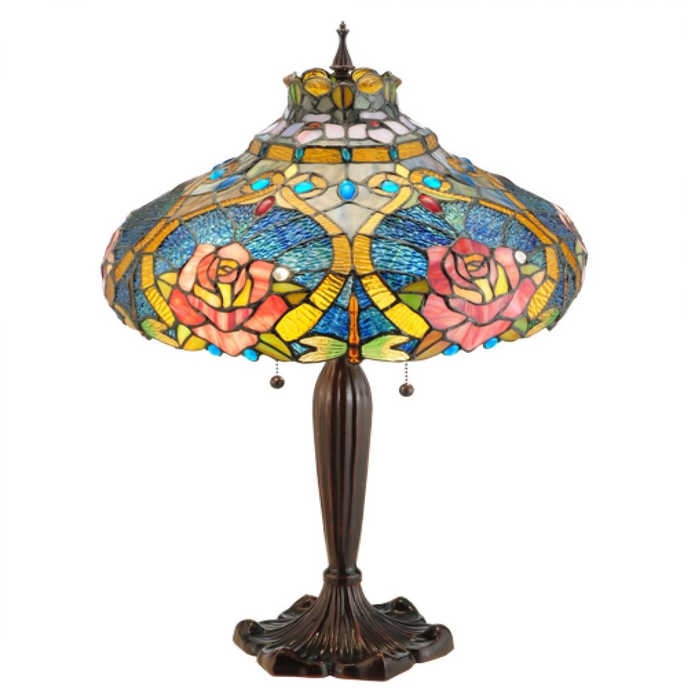 StarSun Depot 26" H Dragonfly Rose Table Lamp Dry