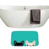 Amagical 2 Piece/Set Bathroom Mat Set Animal Cute Pet Dogs Pattern Non Slip Bath Rug Shower Mat Contour Mat Green view 3