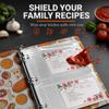 Recipe Card Protectors 4x6 for 3 Ring Binder, 50 Pack (200 Pockets) view 2