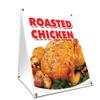 A-Frame Sidewalk Roasted Chicken Sign with Graphics On Each Side | 18" X 24" Print Size view 1