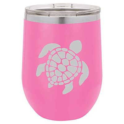 12 oz Double Wall Vacuum Insulated Stainless Steel Stemless Wine Tumbler Glass Coffee Travel Mug With Lid RD Registered Dietitian (Purple)
