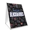A-Frame Sidewalk Fresh Blackberries Sign with Graphics On Each Side | 18" X 24" Print Size view 1