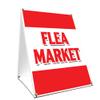 A-Frame Sidewalk Flea Market Sign with Graphics On Each Side | 24" X 36" Print Size view 1