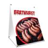 A-Frame Sidewalk Bratwurst Sign with Graphics On Each Side | 18" X 24" Print Size view 1