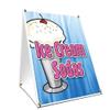 A-Frame Sidewalk Ice Cream Sodas Sign with Graphics On Each Side | 24" X 36" Print Size view 1