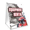 A-Frame Sidewalk Equipment Rental Sign with Graphics On Each Side | 18" X 24" Print Size view 1