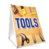 A-Frame Sidewalk Tools Sign with Graphics On Each Side | 24" X 36" Print Size view 1