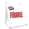 A-Frame Sidewalk We Finance Sign with Graphics On Each Side | 18" X 24" Print Size view 1