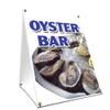 A-Frame Sidewalk Oyster Bar Sign with Graphics On Each Side | 24" X 36" Print Size view 1