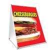 A-Frame Sidewalk Cheeseburgers Sign with Graphics On Each Side | 24" X 36" Print Size view 1