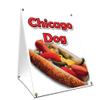 A-Frame Sidewalk Chicago Dog Sign with Graphics On Each Side | 18" X 24" Print Size view 1