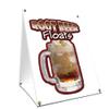 A-Frame Sidewalk Root Beer Float Sign with Graphics On Each Side | 18" X 24" Print Size view 1