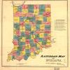 18" x 24" 1852 Map of Indiana Railroad view 1