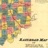 18" x 24" 1852 Map of Indiana Railroad view 2