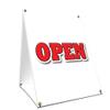 A-Frame Sidewalk Open Sign with Graphics On Each Side | 18" X 24" Print Size view 1