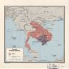 18" x 24" 1970 Map of Cambodia Khmer Empire view 1