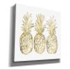 Epic Graffiti 'Three Golden Pineapples' by Linda Woods, Canvas Wall Art, 16"x18" view 2