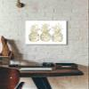 Epic Graffiti 'Three Golden Pineapples' by Linda Woods, Canvas Wall Art, 16"x18" view 3