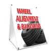 A-Frame Sidewalk Wheel Alignment & Balancing Sign with Graphics On Each Side | 18" X 24" Print Size view 1