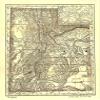 18" x 24" 1876 Map of Utah United States Railroads view 1