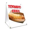 A-Frame Sidewalk Tornado Fries Sign with Graphics On Each Side | 18" X 24" Print Size view 1