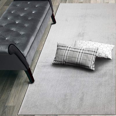 11 ft Long Hallway Kitchen Runner Rug Non-Skid Washable, 26" X 11' Solid Light Grey Carpet Runner Rug-Rubber Backed, Custom Size Floor Mat for Stairs Bedroom Bathroom Entryway, Your Choice of Length