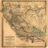 16" x 24" 1876 Map of California Railroad view 1