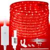West Ivory 381LEDs, 50ft Red Outside LED Rope Light, 8 Modes, Connectable Outdoor Permanent Waterproof Accent Exterior Lighting, PVC Case, Holiday, Backyard Patio, Home Garden, Decorative view 1