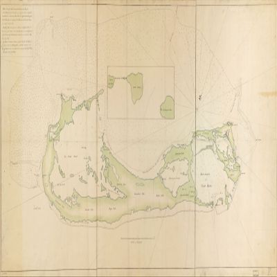 12" x 24" Map of The Bermuda Islands Nautical Charts