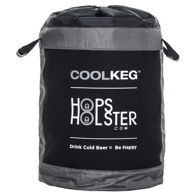 HopsHolster Cool Keg Sleeve Insulator Keg Insulation Plus Inside Pockets Hold Freeze and Ice Packs to Keeps Kegs Colder, Easy Transport Dual Reinforced Handles Provides Easy Transport and Cup Holder