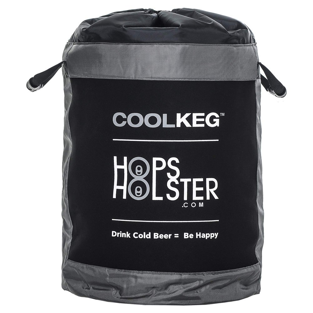HopsHolster Cool Keg Sleeve Insulator Keg Insulation Plus Inside Pockets Hold Freeze and Ice Packs to Keeps Kegs Colder, Easy Transport Dual Reinforced Handles Provides Easy Transport and Cup Holder