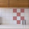 Plage Tile Sticker Ceramic Red, Vinyl, Red, 15 x 100 x 15 cm view 2