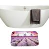 Amagical Lavender Flowers Pattern Bathroom Rug Mats Set 2 Piece Memory Foam Extra Soft Shower Bath Rugs Contour Mat Purple view 3